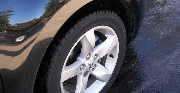 a car wheel and tire