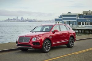 a red 2018 bentley bentayga