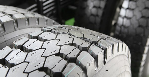 the treads of midsize truck tires