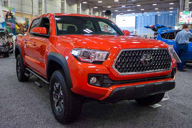 a red 2018 toyota tacoma