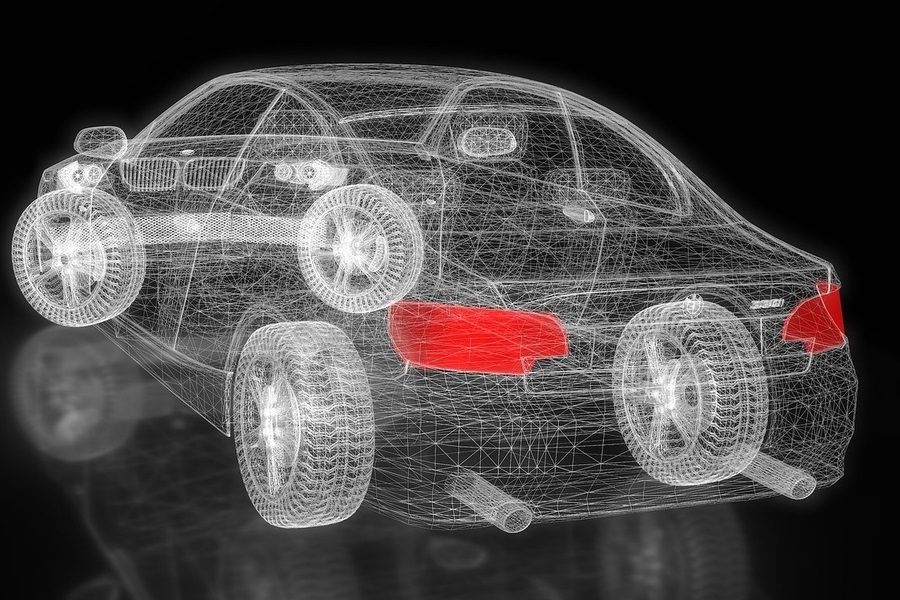 a 3D rendering of a car platform