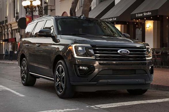 a dark gray ford expedition
