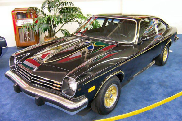 a black 1975 pontiac astre