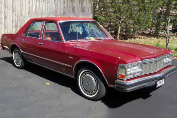 a red 1977 dodge diplomat