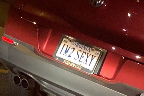 a license plate that says IM2 SEXY