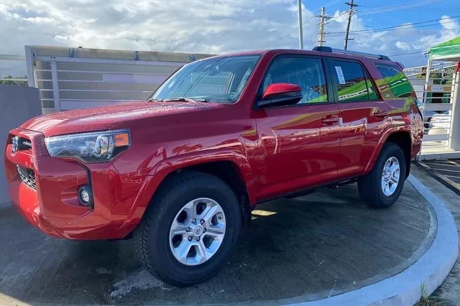 a red 2021 toyota 4runner