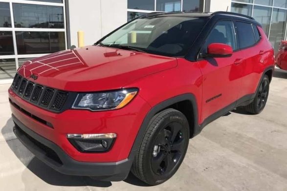 a red 2019 jeep compass