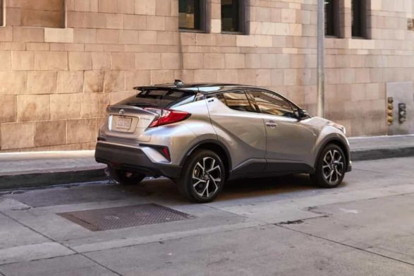 a silver and black 2019 toyota c-hr