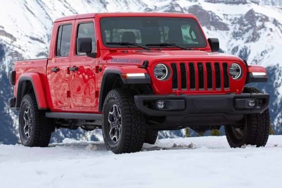 a red jeep gladiator
