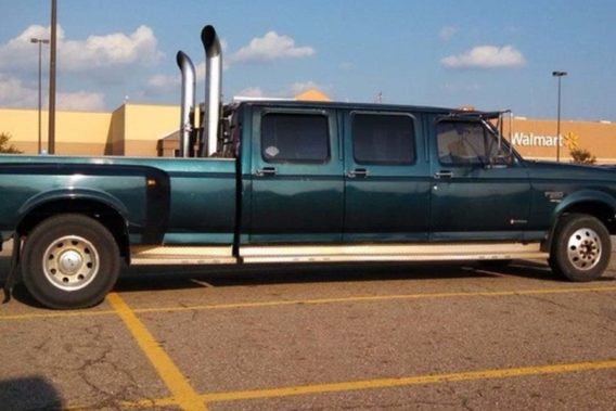 a truck with an extended cab that has 3 doors on each side