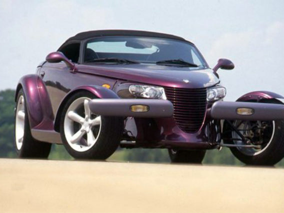 a purple plymouth prowler