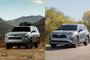 2021 Toyota Highlander versus 2021 Toyota 4Runner