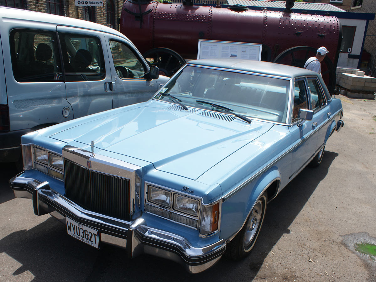 (View of a 1977 Lincoln Versailles in the Walthamstow Pumphouse Museum by Robert Lamb, CC BY-SA 2.0, via Wikimedia Commons)